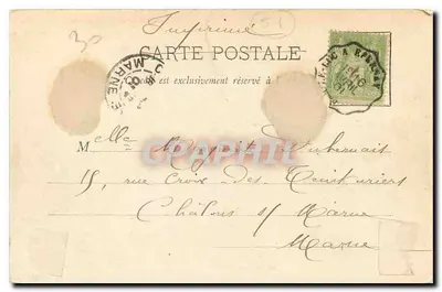 Vitry-le-François, o — Igreja de Nossa Senhora — Mlle L. Bity, litografia Vitry-le-François, n°34 — Verso