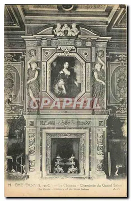 Chéryny (L-et-C) — O Castelo — Lareira do Salão Principal — A.F.