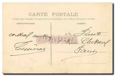 Cartolina d'epoca Environs di Saint Amand Montrond Castello di Meillant La Tour de Lion — Verso