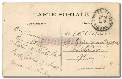 Castelo de Rochefort-en-Yvelines — Terraço Oeste e Cascata — Librairie Nouvelle, Rambouillet — Verso