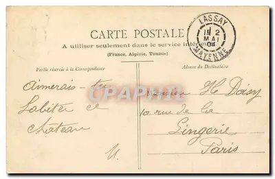 Castelo de Lassay (Século XI) — editor: J. Lib. S. Dizart, Lassay — Verso