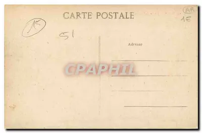 Reims — Ogród Colbert w kierunku Katedry — Widok z Pociągu — Drukarnia L. Trudwiller, Reims — Rewers