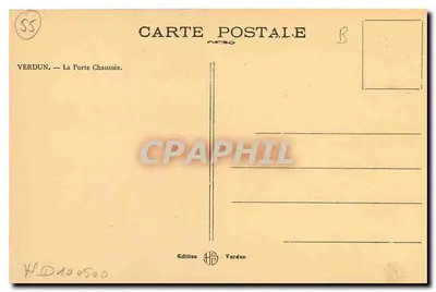 Verdun — A Porta Chaussée — Edição Verdun — Verso