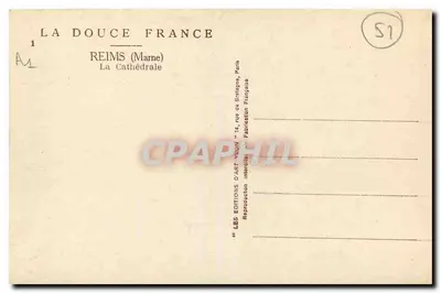 Reims — Catedral — Les Éditions d'Art Yvon — Verso