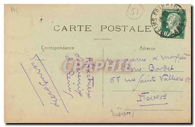 Reims — Katedra — Lewy boczny portal przed Wielką Wojną — V. Thoillier, wyd., Épernay — Rewers