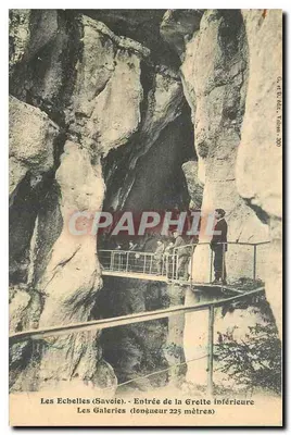 Les Échelles (Savoie) - Entrada da Gruta inferior (comprimento 225 metros) - G. e D. edit., Valence - 300