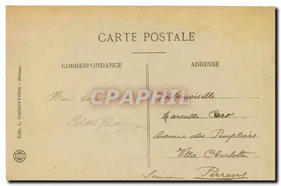 Granica francusko-szwajcarska — Saut du Doubs zamrożony — wysokość 37m — wydawca L. Gaillard-Frère, Besançon, nr 143 — Rewers