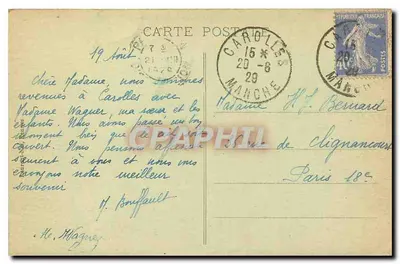 Carolles - Vale dos Pintores — editor desconhecido, n° 986 — Verso