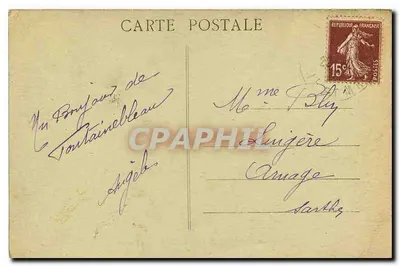 Floresta de Fontainebleau — Torre Donsecourt — Editor S. L. n° 38 — Verso