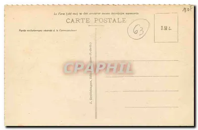 Le Puy de Dôme widziany z podnóża — g. d'o. - 38 — wydawca J. Gouitefangès — Rewers