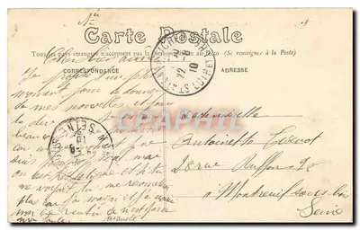 Chamberet. Het Kasteel, zuidelijke gevel — uitgever C. Danjou, Wilfrid & Baille — Achterkant