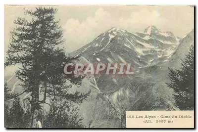 Os Alpes - Cume do Diabo (Alt. 2687 m) — carta postal antiga