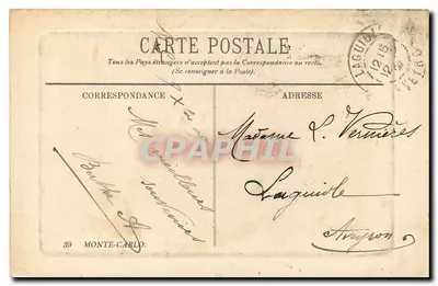 O Casino — Monte-Carlo — editor LL — Verso