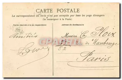 Cherbourg — O Jardim Público e o Forte do Roule — Editor não identificado — Verso