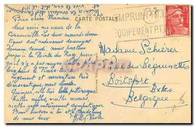 Quimper - Rue Kéréau — widok katedry z dwiema wieżami — n°7276 — Rewers