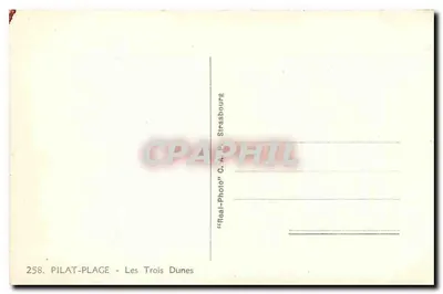 Pilat-Place — As Três Dunas — "Real-Photo" C. A. P. Strasbourg — Verso