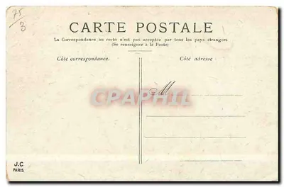 Paris — A Cour do Carrousel — J.C. Paris — Verso