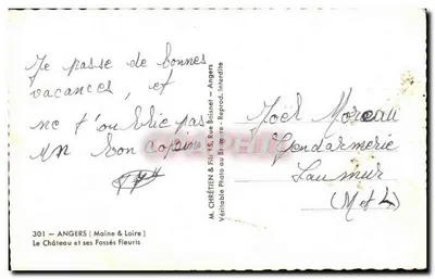 Angers — Zamek i jego kwitnące fosy — Lionel — Rewers