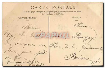 Angers — Most Basse-Chaîne i Zamek — kolekcja ND Phot — Rewers