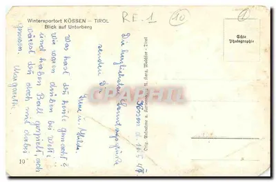 Kössen — Tyrol — Widok na Unterberg — Wydawca Thale Fotograf — Rewers