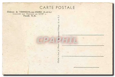 Zamek Verneuil-sur-Indre — fasada N.-E. — zdjęcie « Art et Photo » Beaumont-Village — Rewers