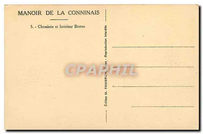 Dinan - Château da Conninais — Interior Bretão — Edição M. Pambrun, Dinan — Verso