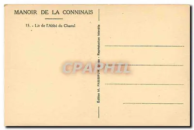 Dinan - Manoir de la Conninais — Lit de l'Abbé du Chastel — Wydawnictwo M. Pambrun, Dinan — Rewers