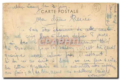 Bourbon-Lancy (S.-et-L.) — O Grande Hotel — Édit. Gras — Verso