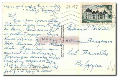 Kościół Świętego Vorlesa (Absydę) — Châtillon-sur-Seine (Côte-d'Or) — wydawca nieznany — Rewers