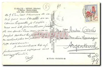 Kathedraal Notre-Dame van Reims — nachtvis van het licht — A. Cieogne — Achterkant