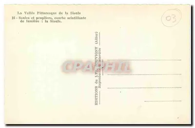 De pittoreske dal van de Sioule — 16 - wilgen en poplars, glinsterende bocht: de Sioule — Éditions du Lys Souvigny — Achterkant