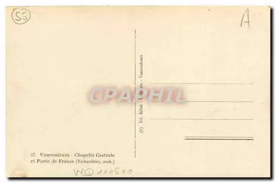 Vaucouleurs — kaplica Castrale i Brama Francji — wyd. Billet, n°37 — Rewers