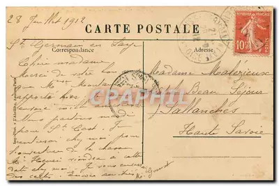 Saint-Germain-en-Laye - O Rosarium, A Folha e a Tempestade, de Forestier - Rotonda da Terrasse — Verso