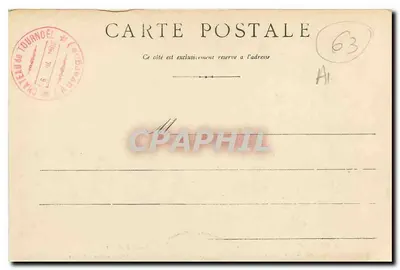 Auvergne - Castelo de Tournoël — Vista a Leste — Editor Bell Roche — Verso