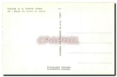 Wąwoz Sioule (Allier) — Wejście do tunelu w górnej części — Combier Imprimeur (S.-st-L.) — Rewers