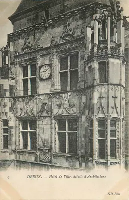 DREUX — Hotel de Ville, detalhes de Arquitetura — ND Phot, n°9