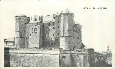 Castelo de Saumur — vista panorâmica — editor desconhecido, número de série não visível