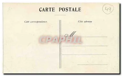 Castelo de Saumur — vista panorâmica — editor desconhecido, número de série não visível — Verso