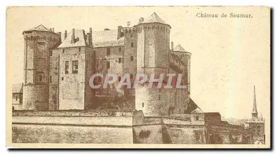 Castelo de Saumur — vista do castelo fortificado — editor desconhecido, n° de série não visível