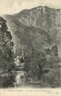Bourg d'Oisans — Vista da Rive e do Rocher du Villard — LL. n°21