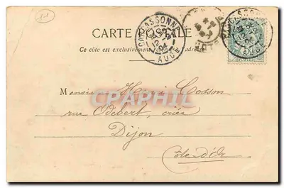 Cité de Carcassonne — Ogólny widok z zachodu — Lib. P. Abadie, 36, Rue de la Gare. - Cl. F. Cluzon — Rewers