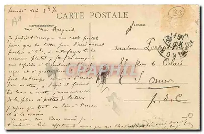 Bordeaux — La Rade i most z widoku z wieży Świętego Michała — A.H. 1 — wydawca A.H. — Rewers