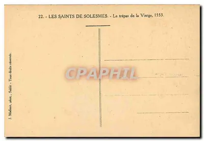 Os Santos de Solesmes — A morte da Virgem, 1553 — J. Malicot, Sable — Verso