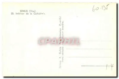 Widok wnętrza katedry w Senlis — Oise — Wydawnictwo R. Gallois — Rewers