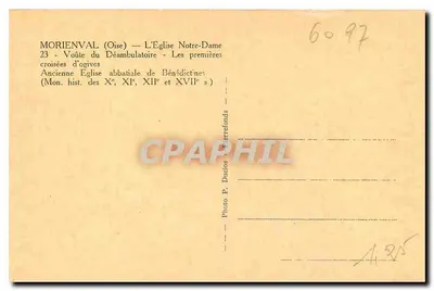 Morienville (Oise) — Kościół Najświętszej Maryi Panny — Wzgórze ambulatorium — Pierwsze łuki ogiwane — Rewers