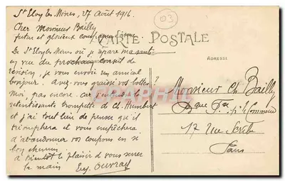 Wąwoz Sioule — Roch Armand — Trasa z Châteauneuf do Ebreuil — wydawca B. E. Montilhècon, nr 258 — Rewers