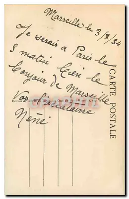 MARSEILLE - A Fonte Cantini A T — Edição Artística A. Tardy — Verso