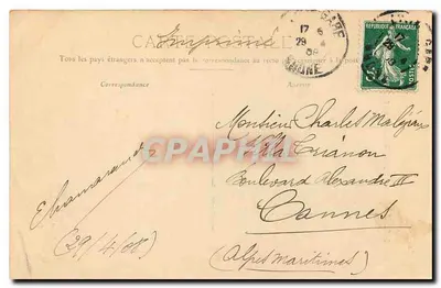 Lyon — Kościół Świętego Niziera — widok fasady gotyckiej z dwiema wieżami i zegarem — wydawca nieznany, n° 40 — Rewers