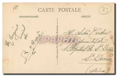 Bordeaux — O Ponte e a Flecha de São Miguel — C.B. — Verso