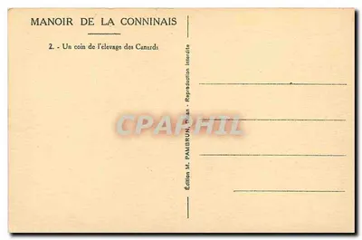 Dinan - Château da Conninais — Edição M. Pambrun, Dinan — Verso